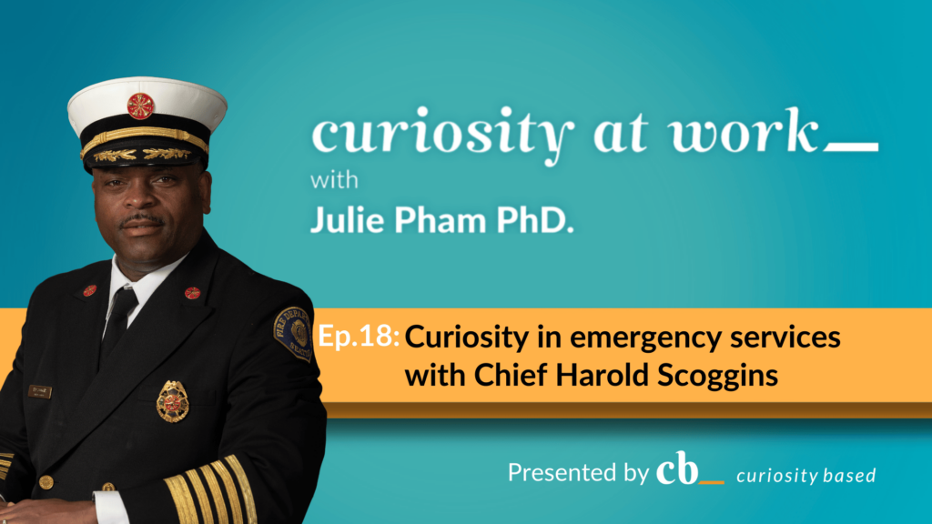 Seattle Fire Chief wearing a uniform on a Curiosity at Work podcast thumbnail